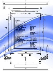 Раздвижная фурнитура на ПВХ окна (2000 мм.) CLASSIC антрацит-грей (Ral 7016)